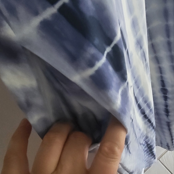 Blue & White Tie Dyed Maxi Dress - Picture 5 of 6